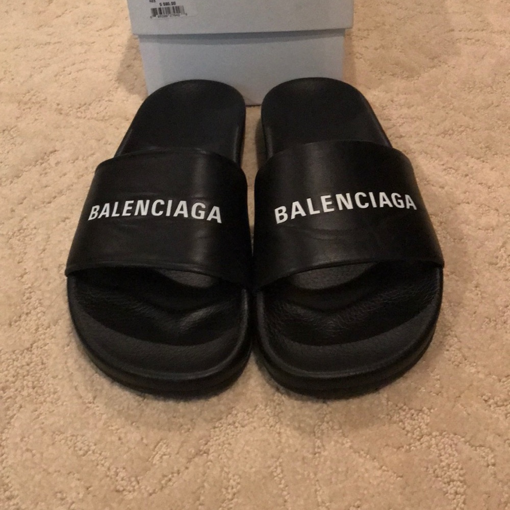 Balenciaga black slides